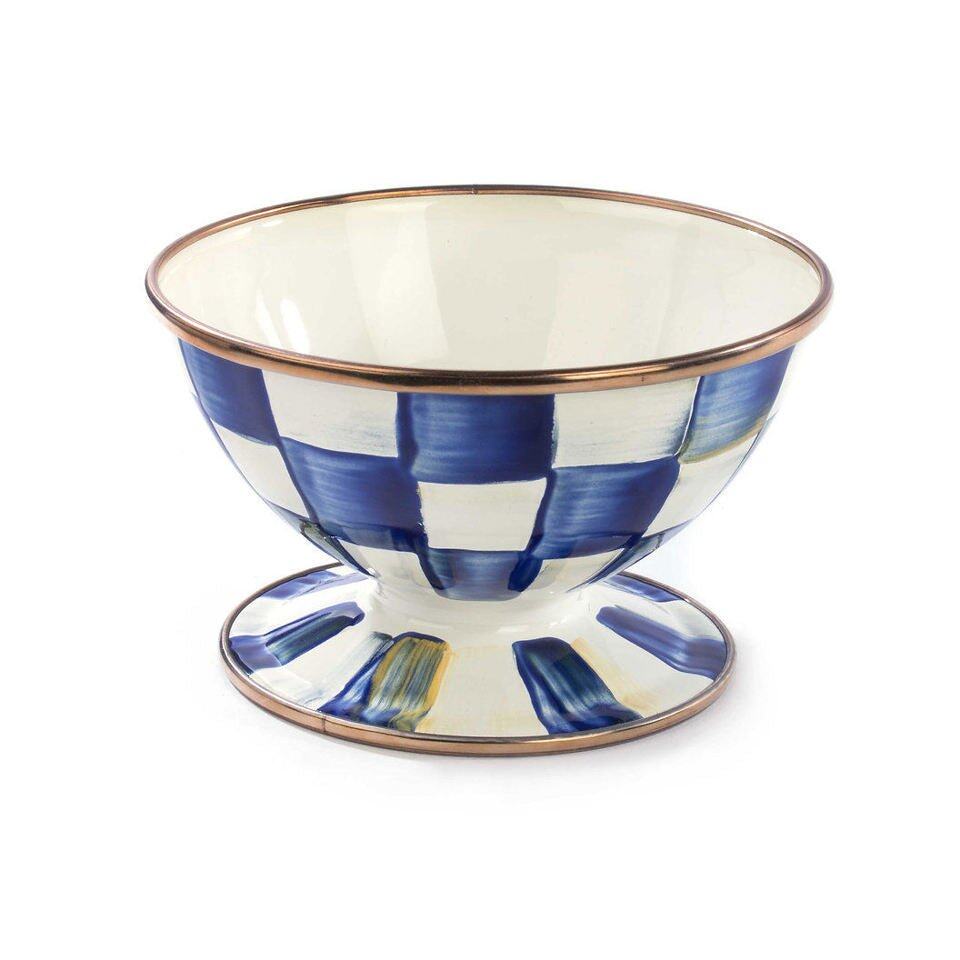 MacKenzie-Childs Royal Check Ice Cream Dish