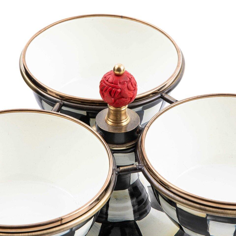 Courtly Check Enamel Triplicity by Mackenzie-Childs