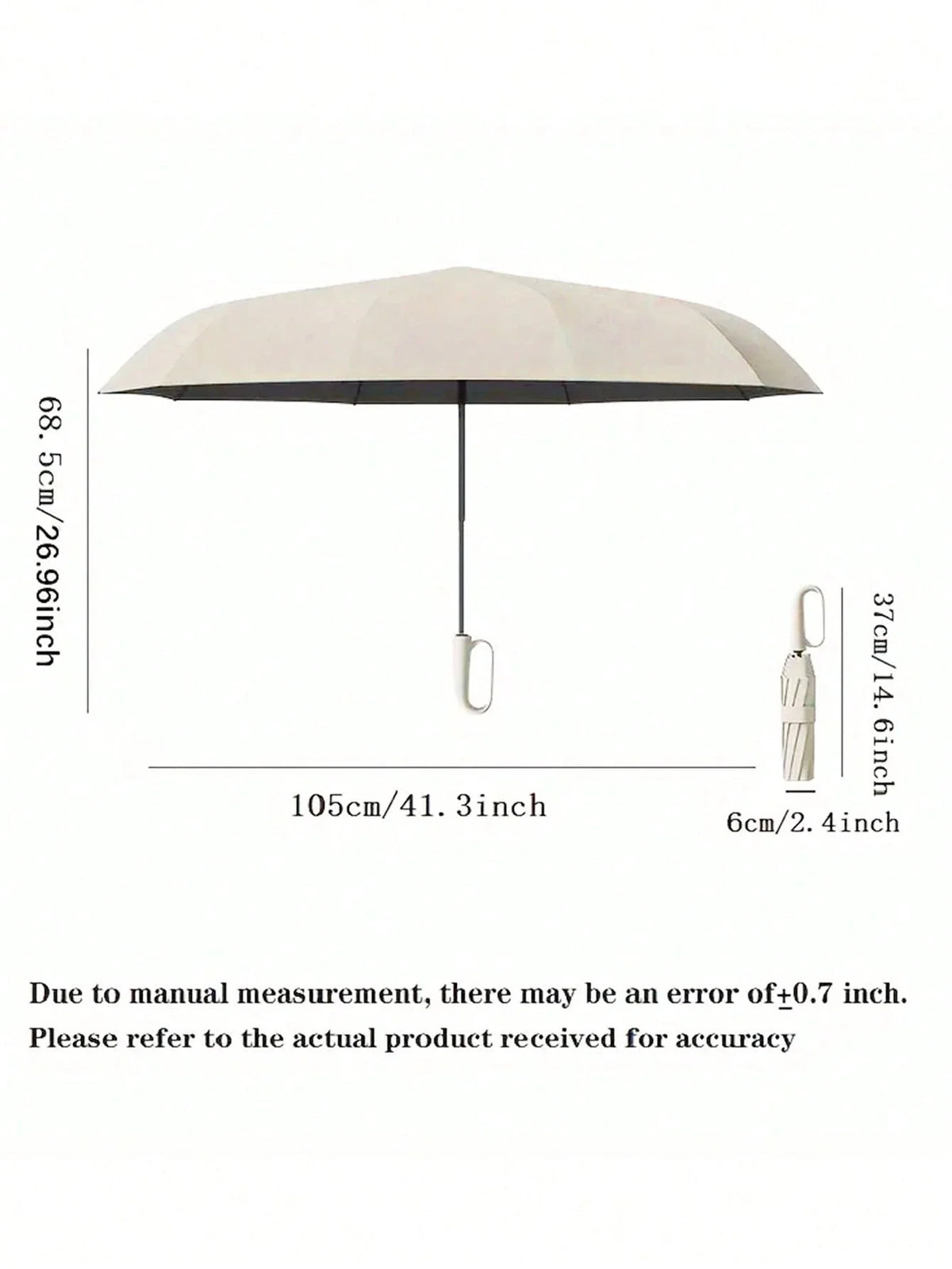 10-Bone Automatic Folding Sun Protection Umbrella