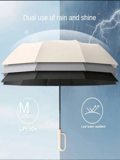 10-Bone Automatic Folding Sun Protection Umbrella