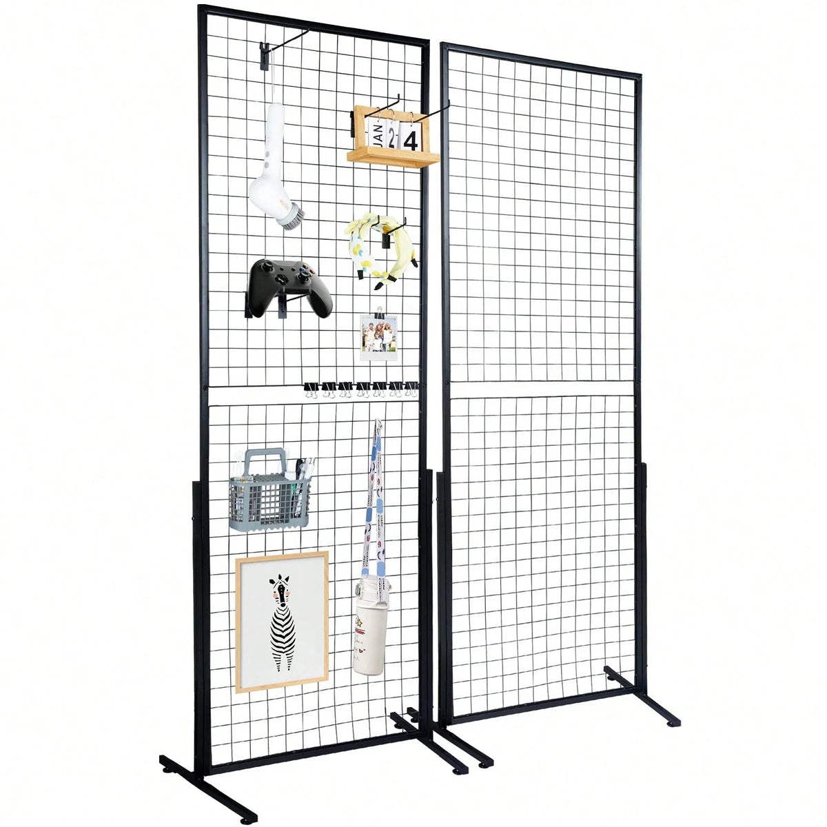 2 Pack Grid Wall Display Panels with T-Base