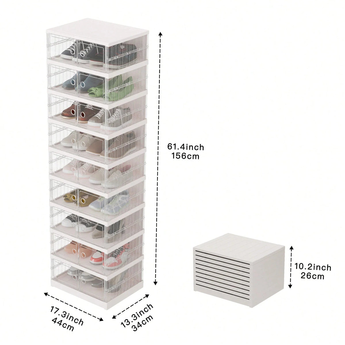 9-Tier Foldable Shoe Cabinet – 36 Pairs Storage Organizer