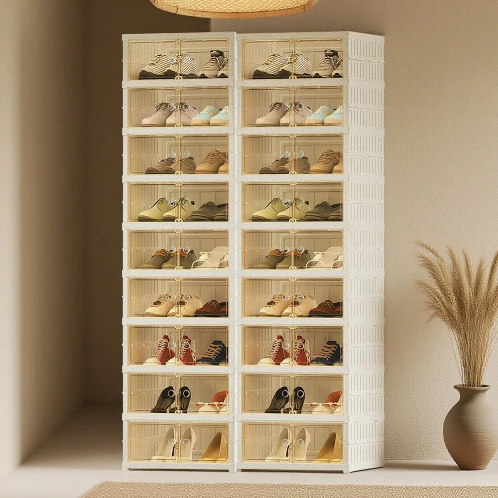 9-Tier Foldable Shoe Cabinet – 36 Pairs Storage Organizer