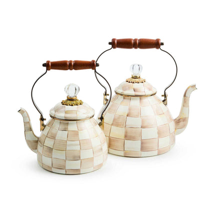 Mocha Check 2.84L Tea Kettle by MacKenzie-Childs