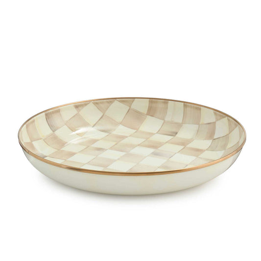 MacKenzie-Childs Mocha Check Abundant Bowl