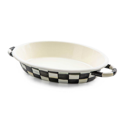 Mackenzie-Childs Courtly Check Medium Oval Gratin Dish