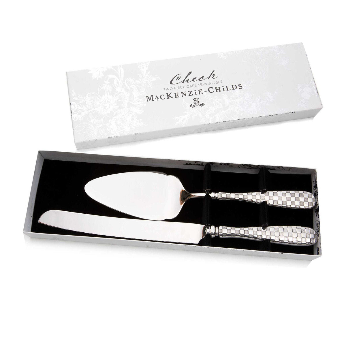 MacKenzie-Childs Check Cake Serving Set