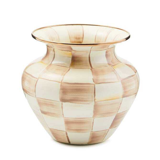 Check Enamel Large Vase