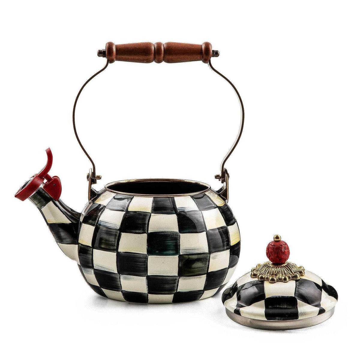 MacKenzie-Childs Courtly Check Whistling Tea Kettle