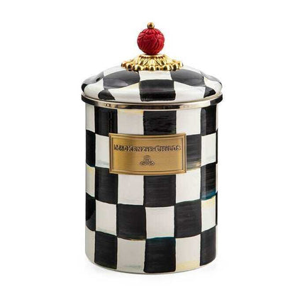 Courtly Check Enamel Canisters
