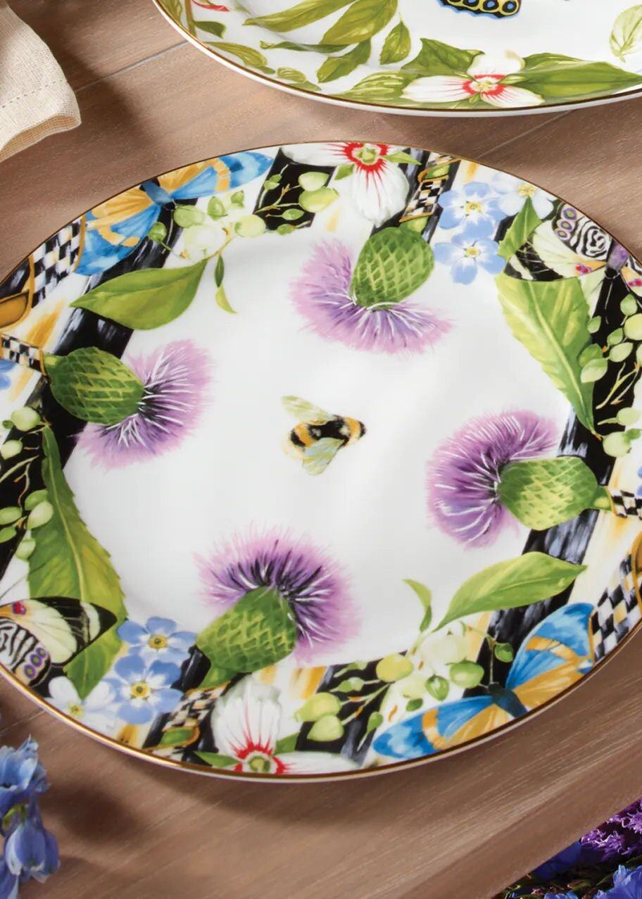 Thistle & Bee Charger by Mackenzie-Childs