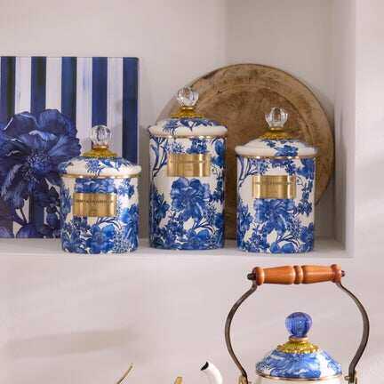 Royal English Garden Enamel Canisters