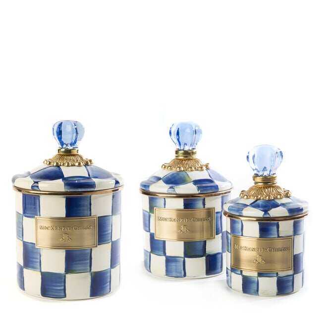 Royal Check Enamel Canisters