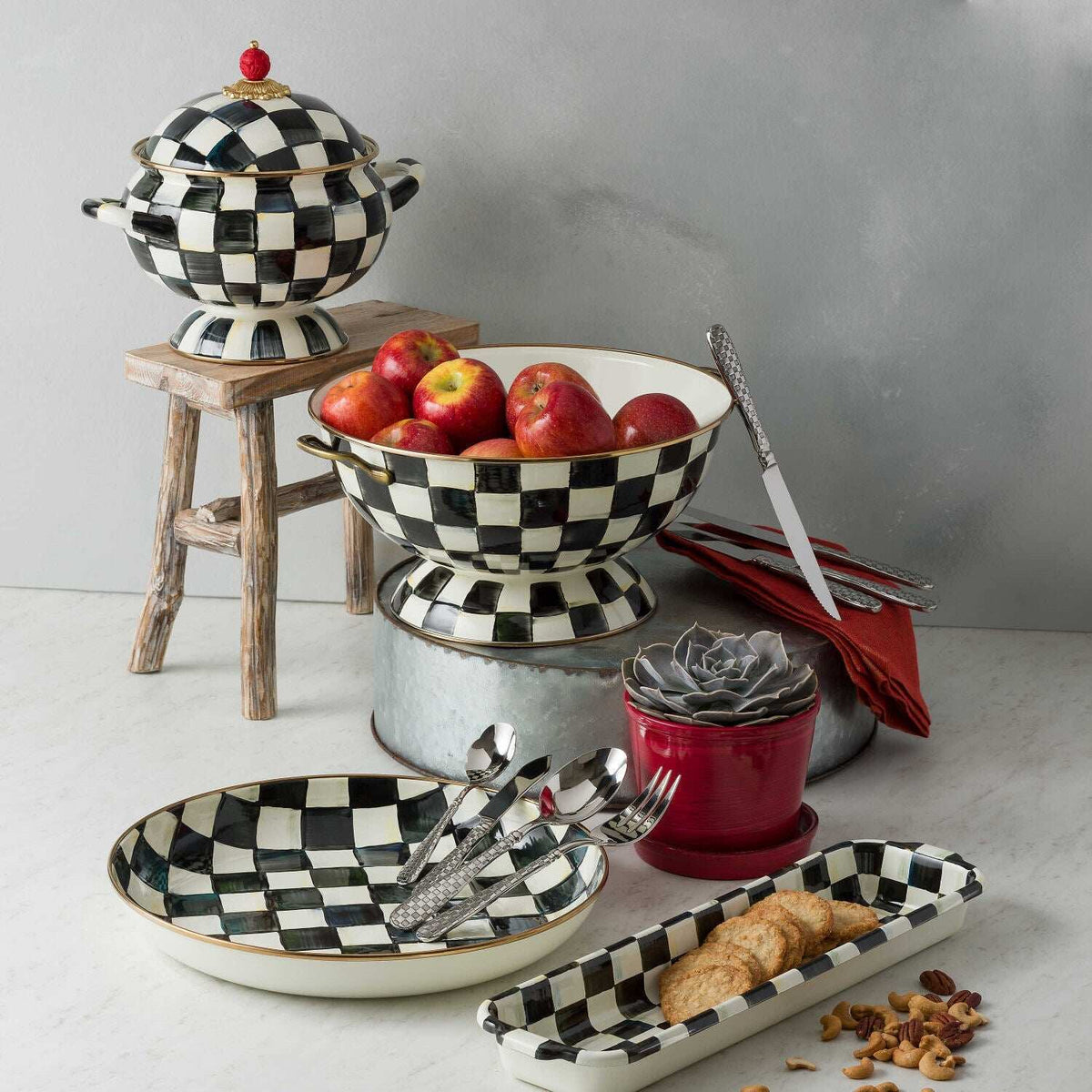 MacKenzie-Childs Courtly Check Abundant Bowl