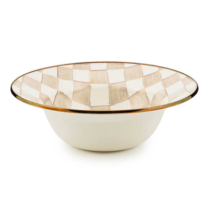 Mocha Check Serving Bowl by MacKenzie-Childs