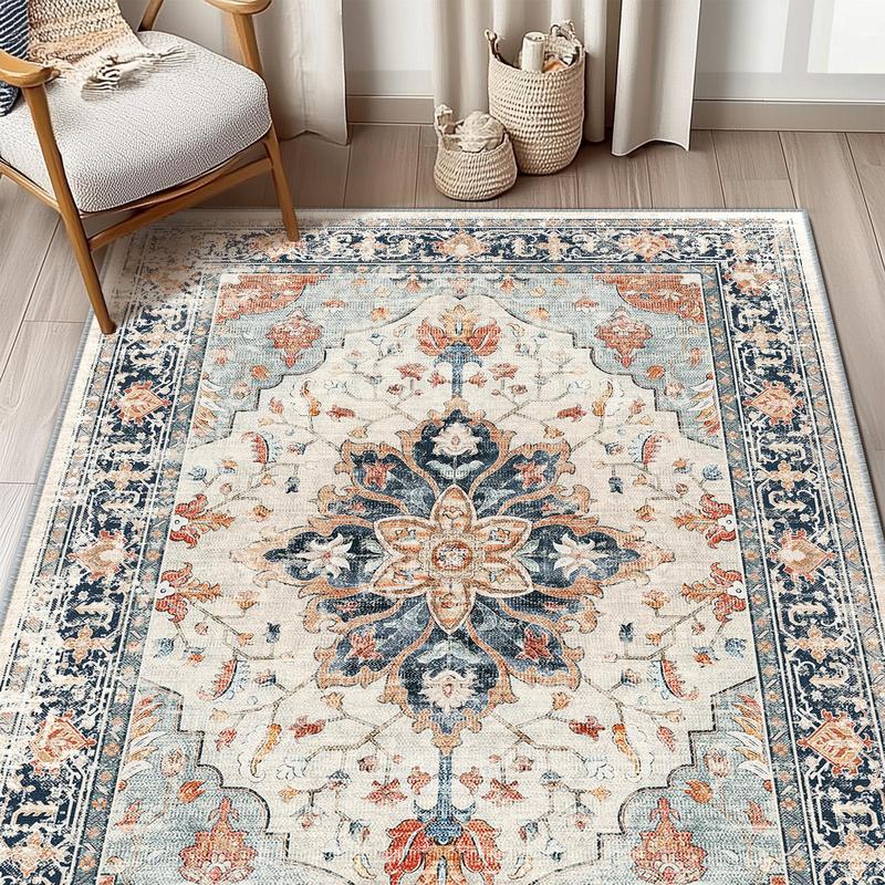 Vintage Moroccan long rug, washable