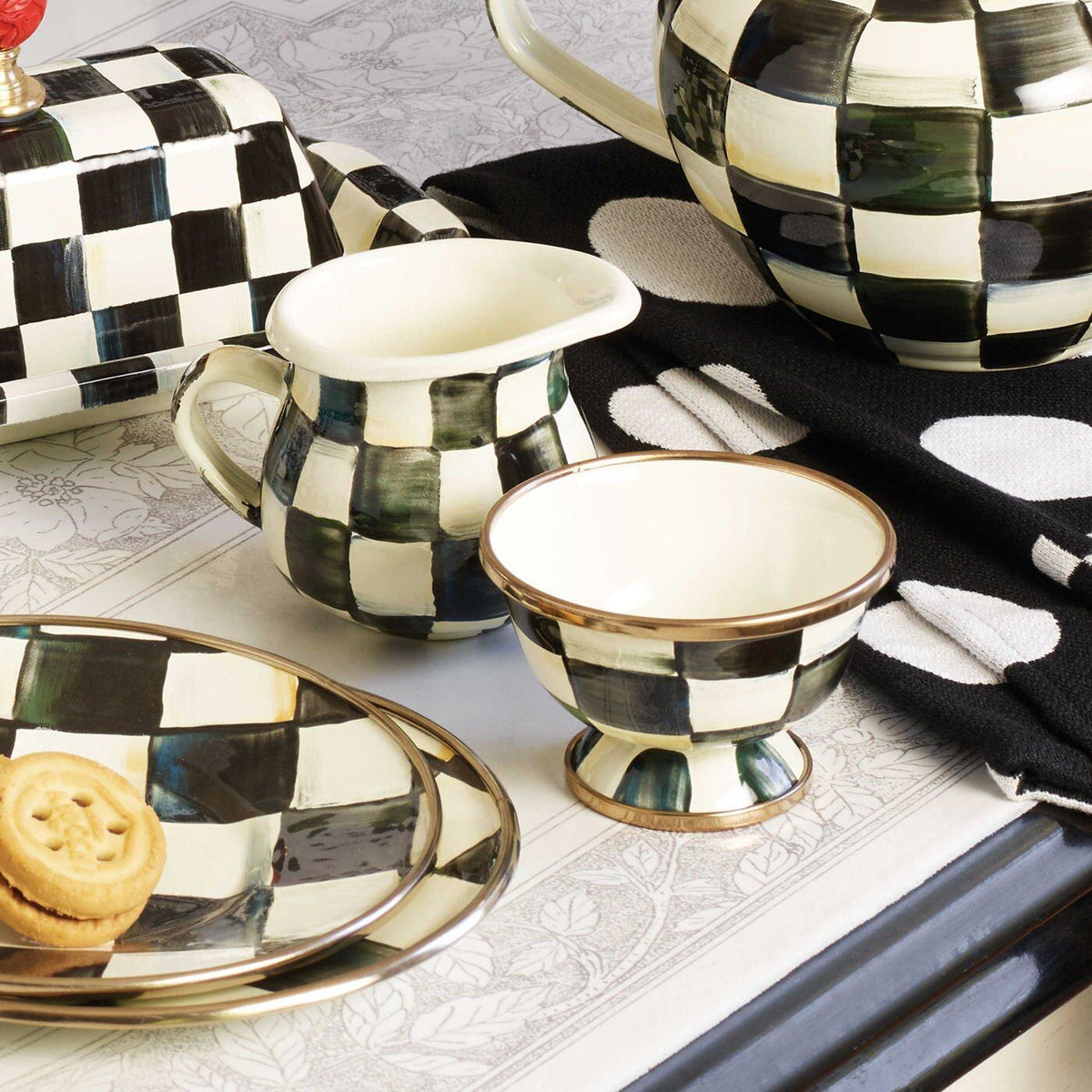 MacKenzie-Childs Courtly Check Little Creamer