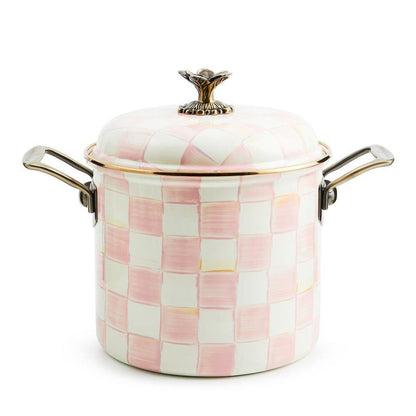 Mackenzie-Childs Rosy Check Stockpot