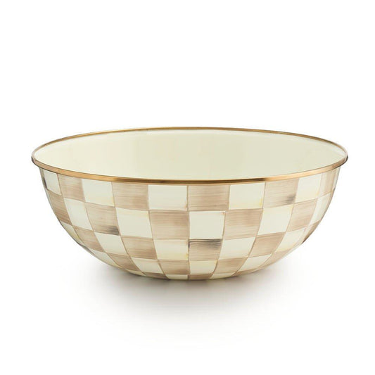 Mocha Check Extra Large Everyday Bowl