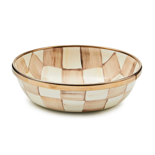 Mocha Check Relish Dish by MacKenzie-Childs