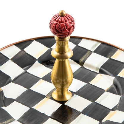Courtly Check Enamel Two Tier Sweet Stand