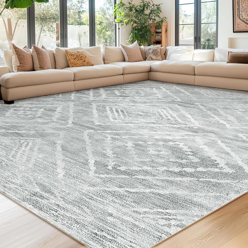 Vintage Moroccan long rug, washable