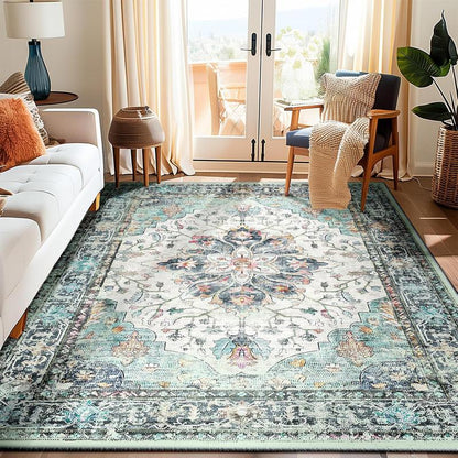 Vintage Moroccan long rug, washable