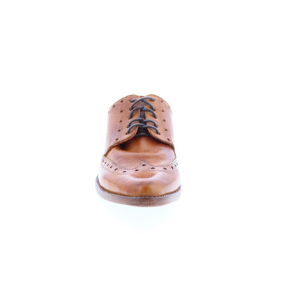 Bed Stu Mickie F373172 Womens Brown Leather Lace Up Mule Flats Shoes