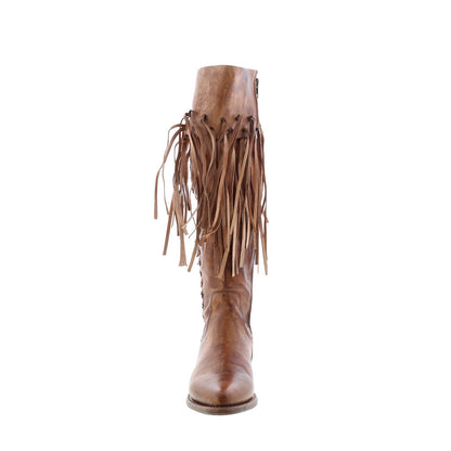 Bed Stu Hoplia F397001 Womens Brown Leather Zipper Knee High Boots